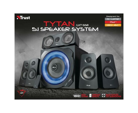 Акустическая система Trust GXT 658 Tytan 5.1 Surround Speaker System (21738), изображение 3 Акустическая система Trust GXT 658 Tytan 5.1 Surround Speaker System (21738), изображение 3