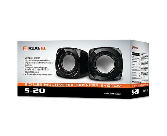 Акустическая система REAL-EL S-20 black, изображение 2 Акустическая система REAL-EL S-20 black, изображение 2