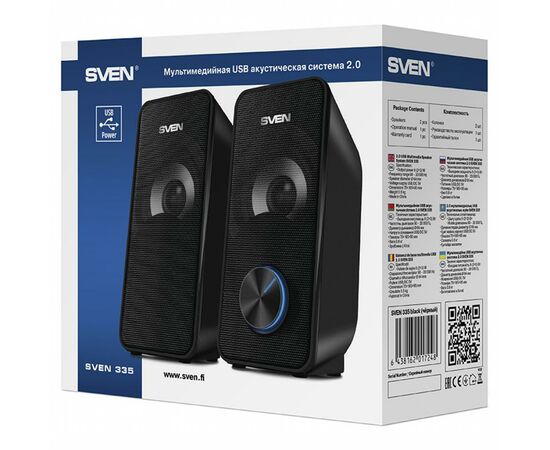 Акустическая система Sven 335 Black, изображение 5 Акустическая система Sven 335 Black, изображение 5