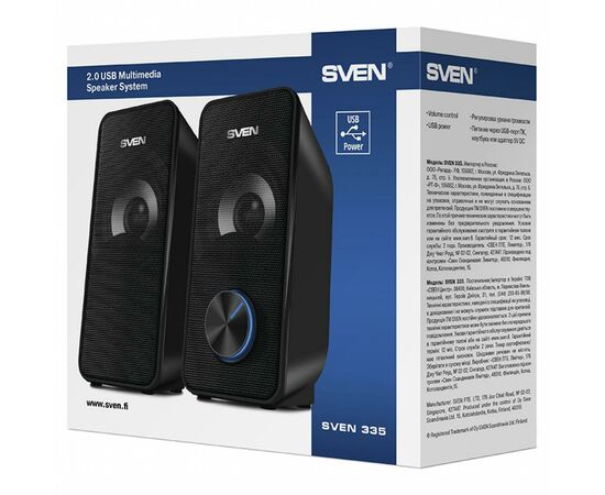 Акустическая система Sven 335 Black, изображение 6 Акустическая система Sven 335 Black, изображение 6