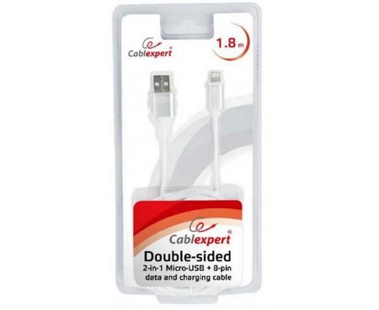 Дата кабель USB 2.0 AM to Micro 5P 1.8m Cablexpert (CCB-USB2AM-mU8P-6), изображение 4 Дата кабель USB 2.0 AM to Micro 5P 1.8m Cablexpert (CCB-USB2AM-mU8P-6), изображение 4