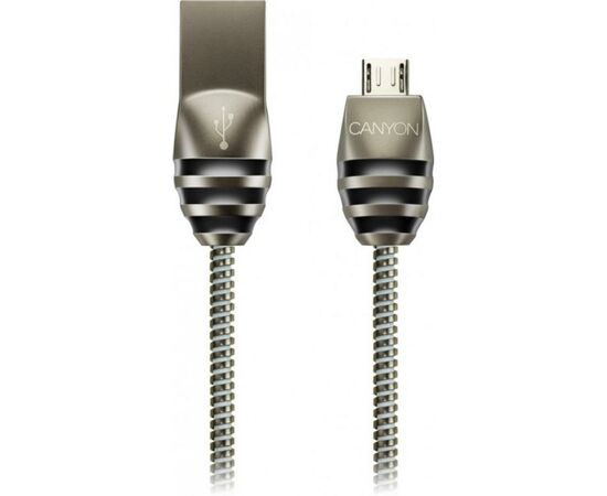 Дата кабель USB 2.0 AM to Micro 5P 1.0m Canyon (CNS-USBM5DG), изображение 2 Дата кабель USB 2.0 AM to Micro 5P 1.0m Canyon (CNS-USBM5DG), изображение 2