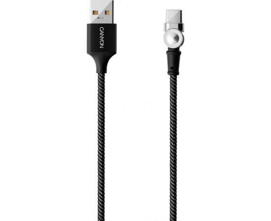 Дата кабель USB 2.0 AM to Type-C 1.0m Rotating magnetic Black Canyon (CNS-USBC8B), изображение 3 Дата кабель USB 2.0 AM to Type-C 1.0m Rotating magnetic Black Canyon (CNS-USBC8B), изображение 3