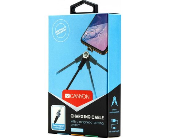 Дата кабель USB 2.0 AM to Type-C 1.0m Rotating magnetic Black Canyon (CNS-USBC8B), изображение 5 Дата кабель USB 2.0 AM to Type-C 1.0m Rotating magnetic Black Canyon (CNS-USBC8B), изображение 5