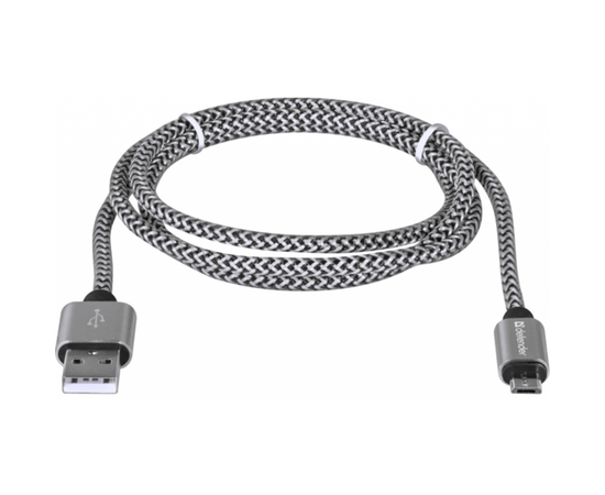 Дата кабель USB 2.0 AM to Micro 5P 1.0m USB08-03T PRO Defender (87815), изображение 2 Дата кабель USB 2.0 AM to Micro 5P 1.0m USB08-03T PRO Defender (87815), изображение 2