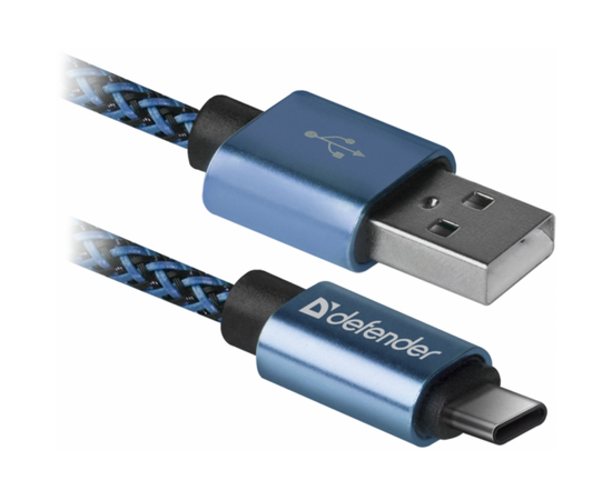 Дата кабель USB 2.0 AM to Type-C 1.0m USB09-03T PRO blue Defender (87817)