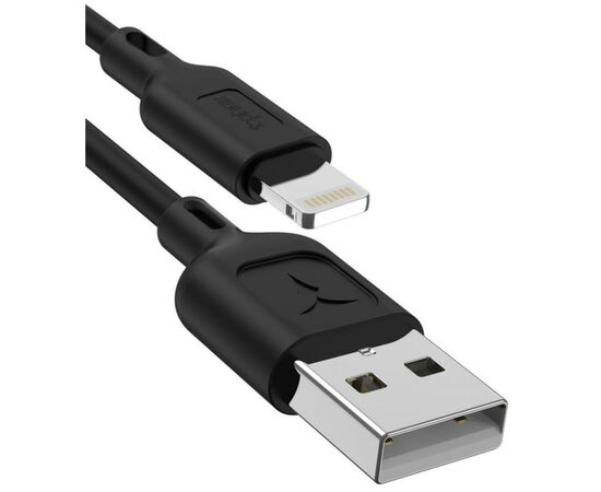 Дата кабель USB 2.0 AM to Lightning 1.0m Fast T-L829 Black T-Phox (T-L829 Black), изображение 2 Дата кабель USB 2.0 AM to Lightning 1.0m Fast T-L829 Black T-Phox (T-L829 Black), изображение 2