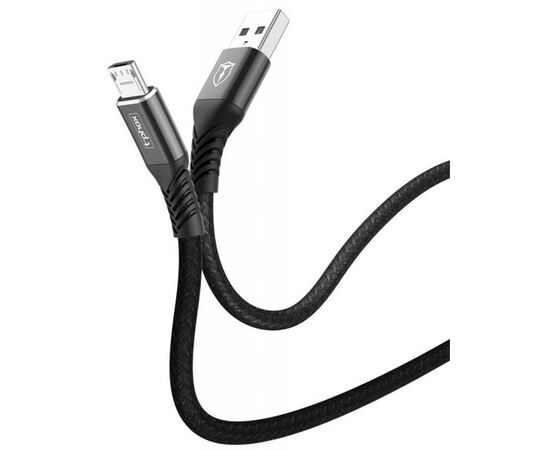 Дата кабель USB 2.0 AM to Micro 5P 1.0m Jagger T-M814 Black T-Phox (T-M814 black), изображение 2 Дата кабель USB 2.0 AM to Micro 5P 1.0m Jagger T-M814 Black T-Phox (T-M814 black), изображение 2