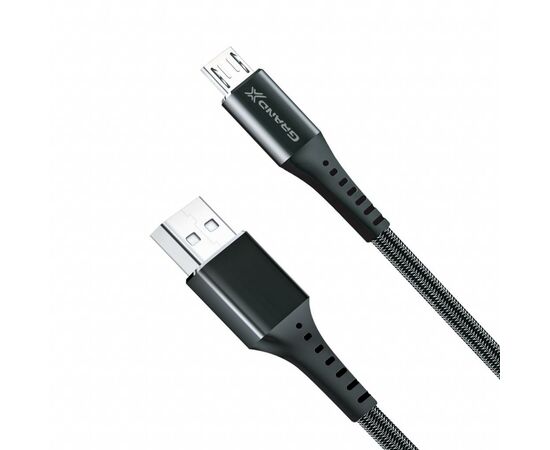 Дата кабель USB 2.0 AM to Micro 5P 1.2m Grand-X (FM-12B), изображение 3 Дата кабель USB 2.0 AM to Micro 5P 1.2m Grand-X (FM-12B), изображение 3