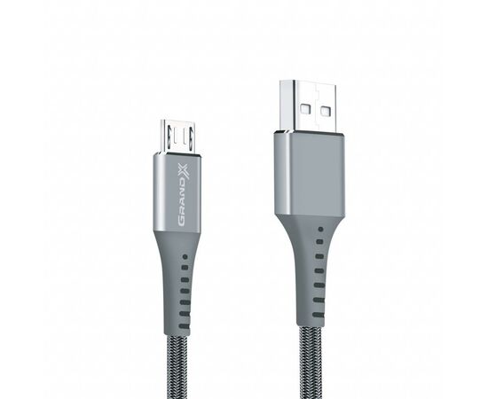 Дата кабель USB 2.0 AM to Micro 5P 1.2m Grand-X (FM-12G), зображення 2 Дата кабель USB 2.0 AM to Micro 5P 1.2m Grand-X (FM-12G), зображення 2