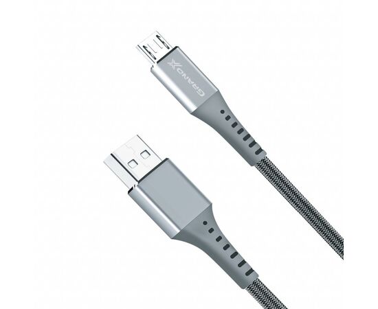 Дата кабель USB 2.0 AM to Micro 5P 1.2m Grand-X (FM-12G), зображення 3 Дата кабель USB 2.0 AM to Micro 5P 1.2m Grand-X (FM-12G), зображення 3