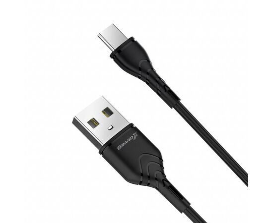 Дата кабель USB 2.0 AM to Type-C 1.0m Grand-X (PC-03B), зображення 2 Дата кабель USB 2.0 AM to Type-C 1.0m Grand-X (PC-03B), зображення 2