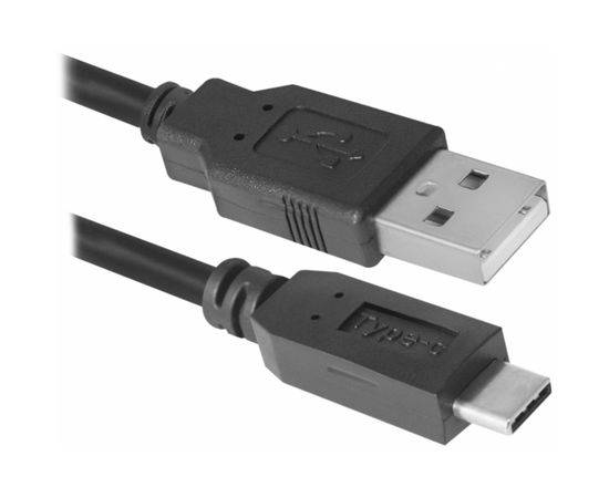 Дата кабель USB 2.0 AM to Type-C 1.0m USB09-03PRO black Defender (87492)