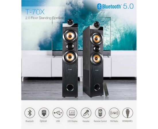 Акустическая система F&D T-70X Black, изображение 2 Акустическая система F&D T-70X Black, изображение 2