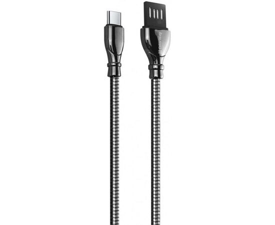 Дата кабель USB 2.0 AM to Type-C 1.0m metal spring black ColorWay (CW-CBUC015-BK), изображение 2 Дата кабель USB 2.0 AM to Type-C 1.0m metal spring black ColorWay (CW-CBUC015-BK), изображение 2