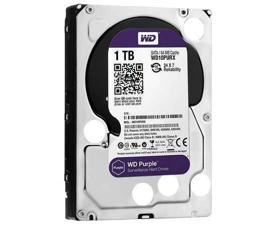 Жесткий диск 3.5" 1TB WD (WD10PURZ), изображение 2 Жесткий диск 3.5" 1TB WD (WD10PURZ), изображение 2