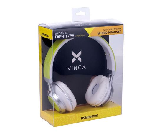 Навушники Vinga HSM040 White/Green (HSM040WG), зображення 12 Навушники Vinga HSM040 White/Green (HSM040WG), зображення 12