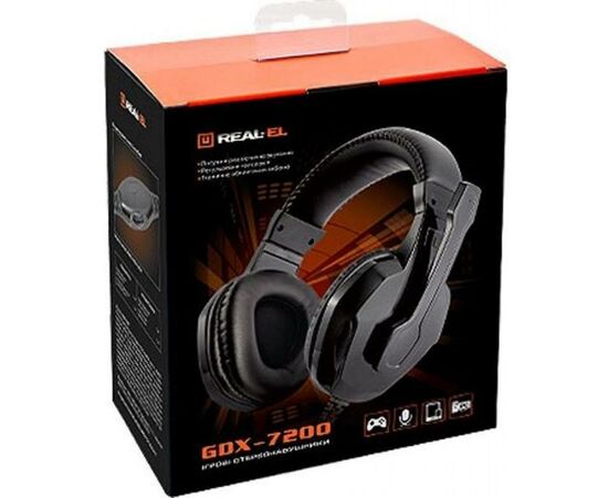 Наушники REAL-EL GDX-7200 Black, изображение 6 Наушники REAL-EL GDX-7200 Black, изображение 6