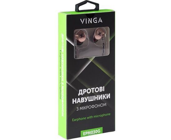 Навушники Vinga EPM030 Gold (EPM030G), зображення 4 Навушники Vinga EPM030 Gold (EPM030G), зображення 4