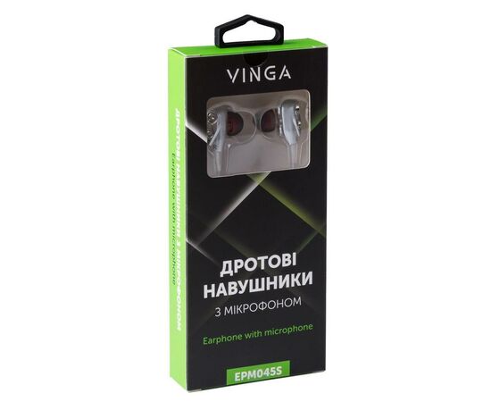 Навушники Vinga EPM045 Silver (EPM045S), зображення 4 Навушники Vinga EPM045 Silver (EPM045S), зображення 4