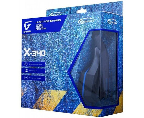Наушники Gemix X-340 black-blue, изображение 5 Наушники Gemix X-340 black-blue, изображение 5