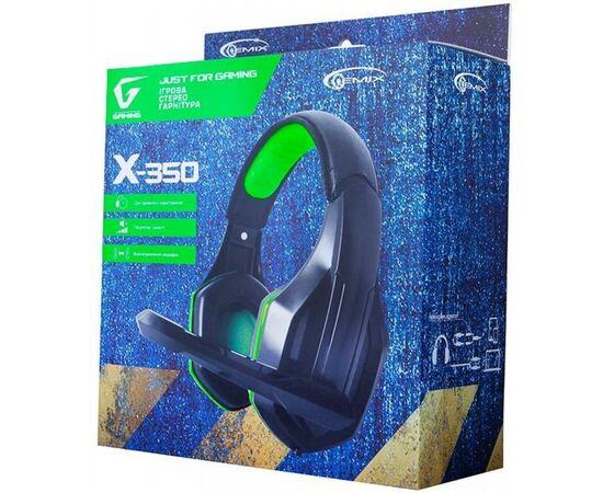 Навушники Gemix X-350 black-green, зображення 5 Навушники Gemix X-350 black-green, зображення 5