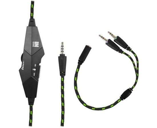 Наушники Gemix N20 Black-Green Gaming, изображение 4 Наушники Gemix N20 Black-Green Gaming, изображение 4