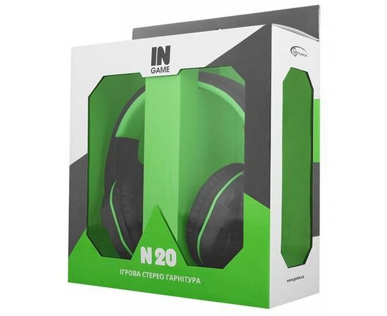 Наушники Gemix N20 Black-Green Gaming, изображение 5 Наушники Gemix N20 Black-Green Gaming, изображение 5
