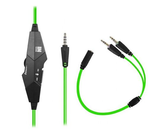 Наушники Gemix N3 Black-Green Gaming, изображение 4 Наушники Gemix N3 Black-Green Gaming, изображение 4