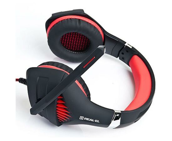 Наушники REAL-EL GDX-7600 Black-Red, изображение 3 Наушники REAL-EL GDX-7600 Black-Red, изображение 3