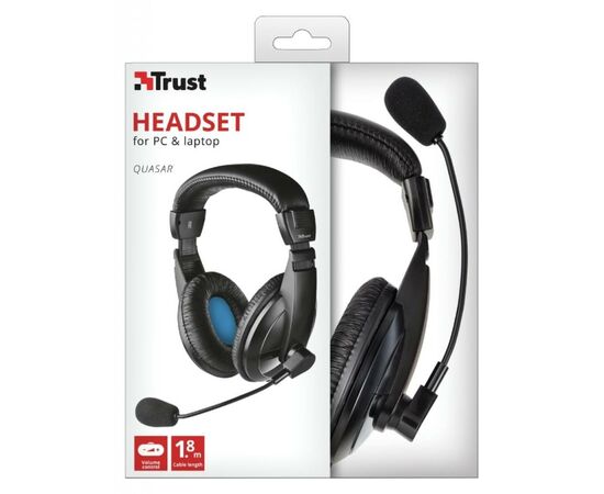 Навушники Trust Quasar 3.5mm BLACK (21661), зображення 6 Навушники Trust Quasar 3.5mm BLACK (21661), зображення 6