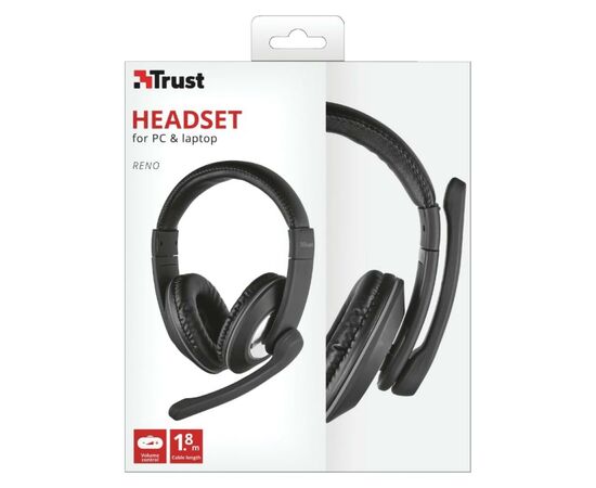 Наушники Trust Reno 3.5mm BLACK (21662), изображение 8 Наушники Trust Reno 3.5mm BLACK (21662), изображение 8