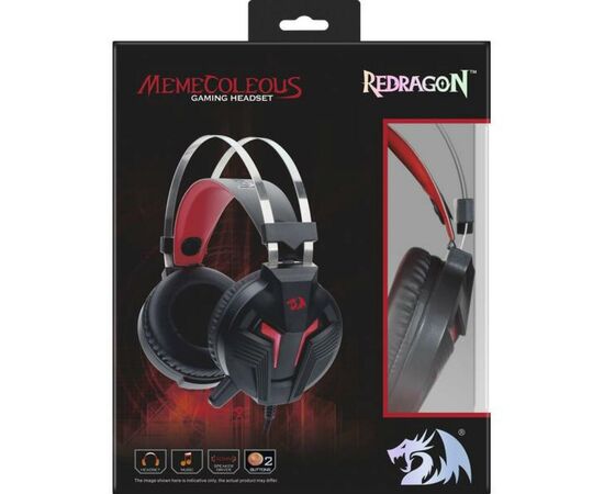 Наушники Redragon Memecoleous Black-Red Vibration (75096), изображение 3 Наушники Redragon Memecoleous Black-Red Vibration (75096), изображение 3