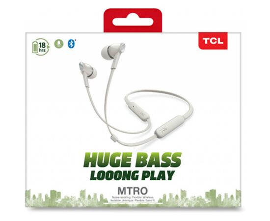 Наушники TCL MTRO100BT Bluetooth Ash White (MTRO100BTWT-EU), изображение 7 Наушники TCL MTRO100BT Bluetooth Ash White (MTRO100BTWT-EU), изображение 7