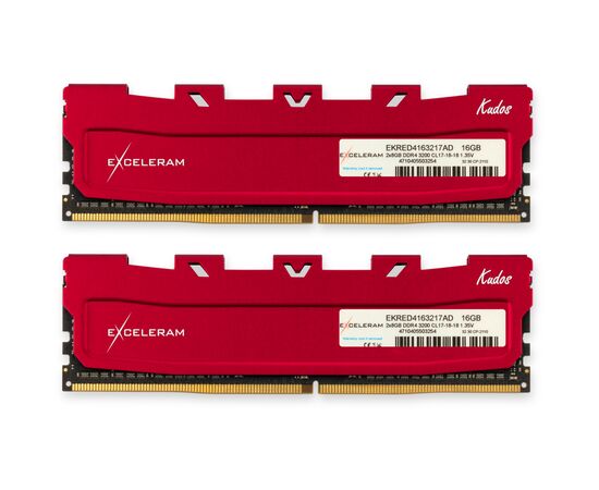 Модуль пам'яті для комп'ютера DDR4 16GB (2x8GB) 3200 MHz Kudos Red eXceleram (EKRED4163217AD)