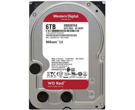 Жесткий диск 3.5" 6TB WD (WD60EFAX), изображение 2 Жесткий диск 3.5" 6TB WD (WD60EFAX), изображение 2