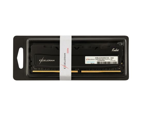 Модуль пам'яті для комп'ютера DDR4 8GB 3200 MHz Kudos Black eXceleram (EKBLACK4083216A), зображення 3 Модуль пам'яті для комп'ютера DDR4 8GB 3200 MHz Kudos Black eXceleram (EKBLACK4083216A), зображення 3
