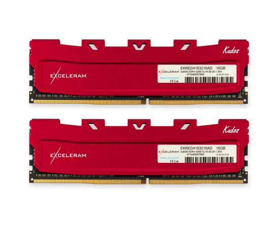 Модуль пам'яті для комп'ютера DDR4 16GB (2x8GB) 3200 MHz Kudos Red eXceleram (EKRED4163216AD)