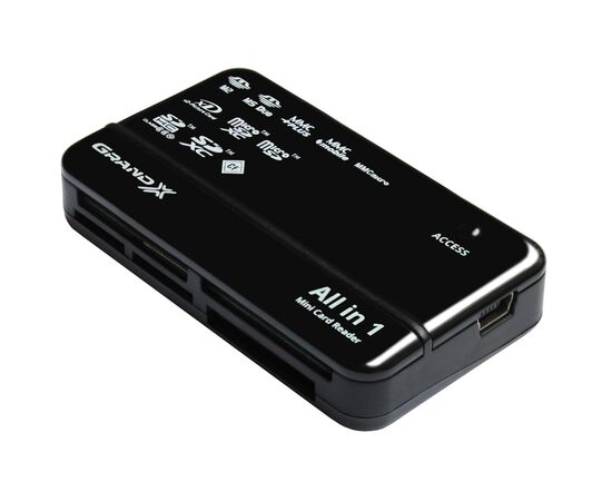Считыватель флеш-карт Grand-X CRX05Black, изображение 2 Считыватель флеш-карт Grand-X CRX05Black, изображение 2