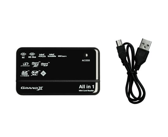 Считыватель флеш-карт Grand-X CRX05Black, изображение 6 Считыватель флеш-карт Grand-X CRX05Black, изображение 6