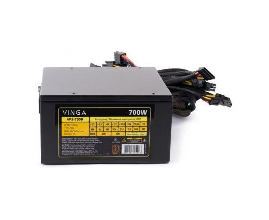 Блок питания Vinga 700W (VPS-700B), изображение 2 Блок питания Vinga 700W (VPS-700B), изображение 2