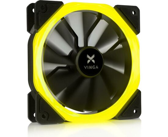 Кулер до корпусу Vinga LED fan-01 yellow
