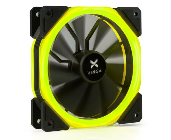 Кулер для корпуса Vinga LED fan-02 yellow