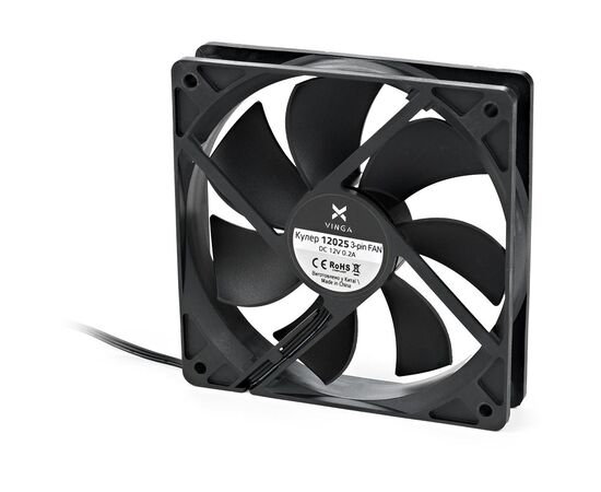 Кулер для корпуса Vinga 12025 3-pin, изображение 2 Кулер для корпуса Vinga 12025 3-pin, изображение 2