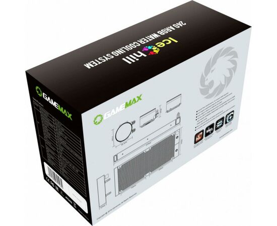 Система водного охлаждения Gamemax IceHill240-Rainbow, изображение 8 Система водного охлаждения Gamemax IceHill240-Rainbow, изображение 8