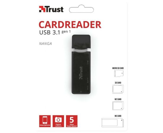Считыватель флеш-карт Trust Nanga USB 3.1 (21935), изображение 3 Считыватель флеш-карт Trust Nanga USB 3.1 (21935), изображение 3