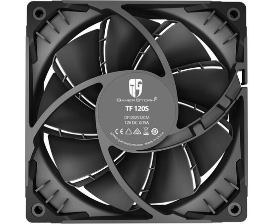 Кулер для корпуса Deepcool GAMER STORM TF120S Black (TF120S BLACK), изображение 3 Кулер для корпуса Deepcool GAMER STORM TF120S Black (TF120S BLACK), изображение 3