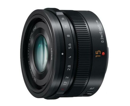 Объектив Panasonic Lumix G 15mm f/1.7 Leica Black (H-X015E-K), изображение 2 Объектив Panasonic Lumix G 15mm f/1.7 Leica Black (H-X015E-K), изображение 2