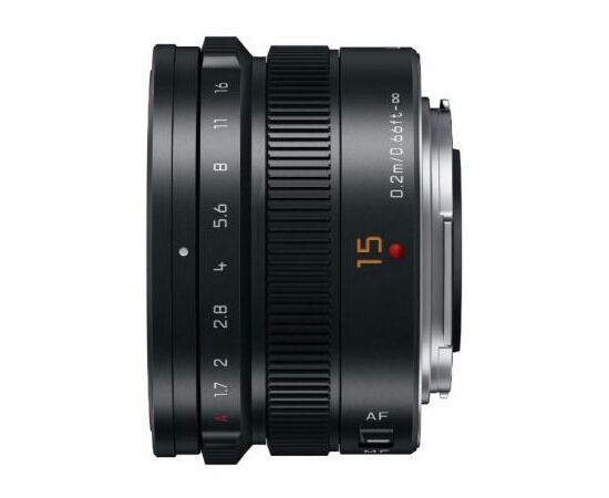Объектив Panasonic Lumix G 15mm f/1.7 Leica Black (H-X015E-K), изображение 3 Объектив Panasonic Lumix G 15mm f/1.7 Leica Black (H-X015E-K), изображение 3