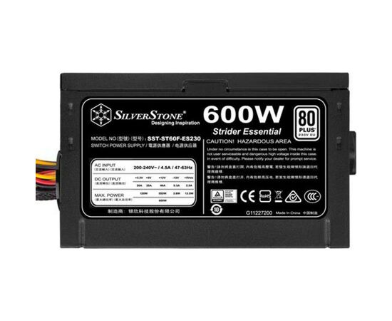 Блок питания Silver Stone 600W STRIDER (SST-ST60F-ES230), изображение 3 Блок питания Silver Stone 600W STRIDER (SST-ST60F-ES230), изображение 3